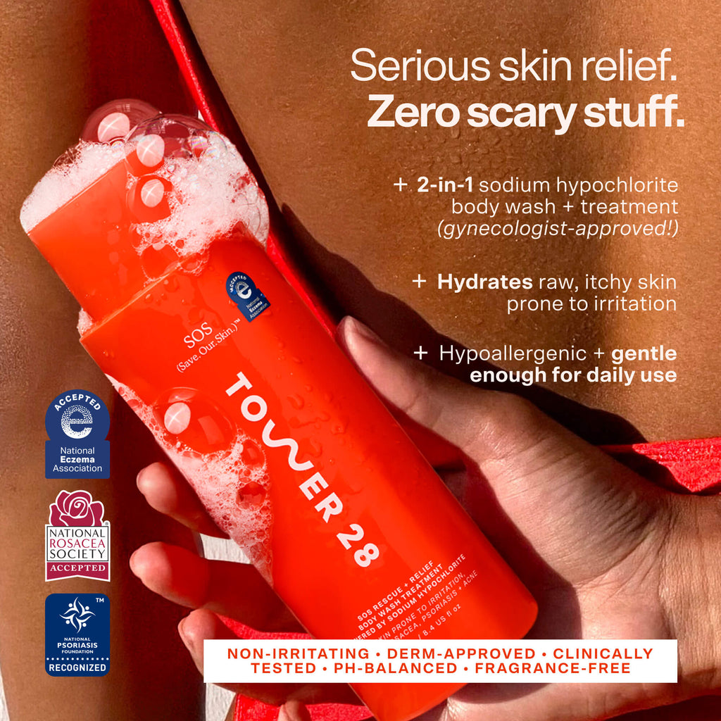 SOS Rescue + Relief Soothing body wash treatment