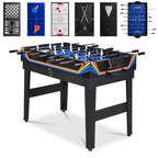 10-in-1 Combo Game Table Set w/ Pool Foosball Ping Pong Chess - 2x4ft