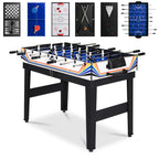 10-in-1 Combo Game Table Set w/ Pool Foosball Ping Pong Chess - 2x4ft