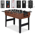 10-in-1 Combo Game Table Set w/ Pool Foosball Ping Pong Chess - 2x4ft