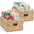 16x12 Scalloped Shelf Basket Pantry Bins 2 Pack
