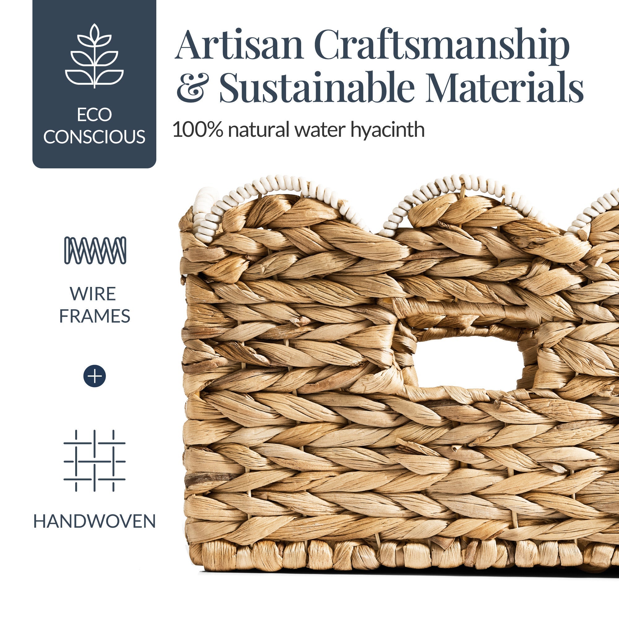 16x12 Scalloped Shelf Basket Pantry Bins 2 Pack