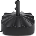 123lb Capacity Fillable Mobile Umbrella Base w/ 4 wheels - Wavy Design