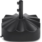 123lb Capacity Fillable Mobile Umbrella Base w/ 4 wheels - Wavy Design