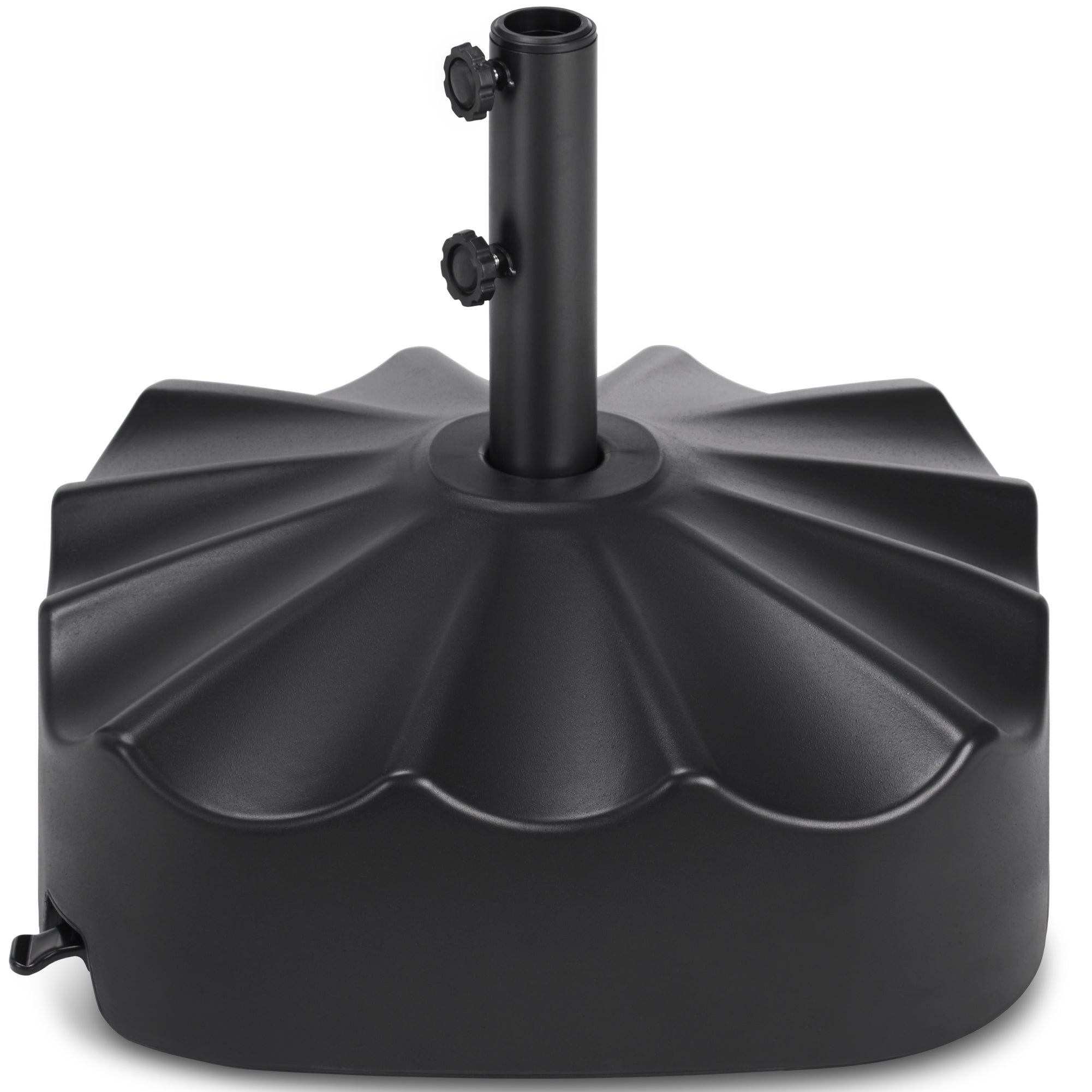 123lb Capacity Fillable Mobile Umbrella Base w/ 4 wheels - Wavy Design
