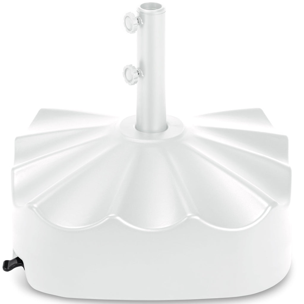 123lb Capacity Fillable Mobile Umbrella Base w/ 4 wheels - Wavy Design