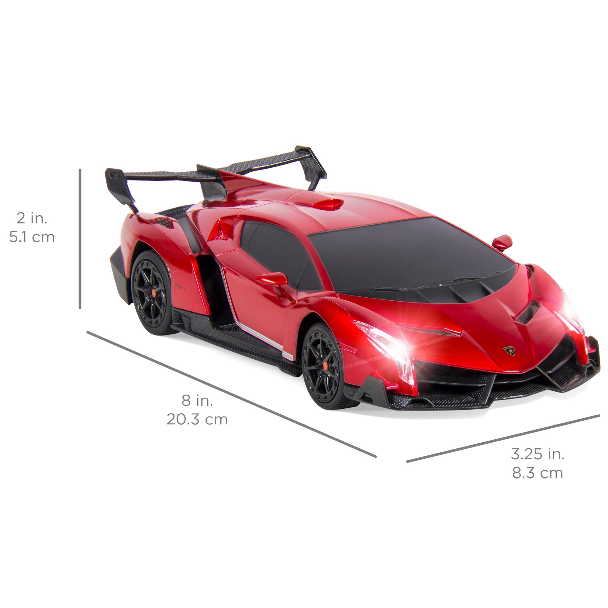 1/24 Kids RC Lamborghini Veneno Racing Car Toy w/ Lights Shock Suspension