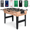10-in-1 Combo Game Table Set w/ Pool Foosball Ping Pong Chess - 2x4ft