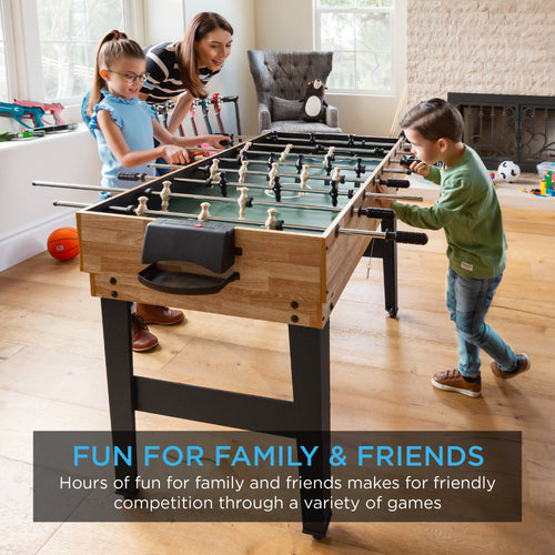 10-in-1 Combo Game Table Set w/ Pool Foosball Ping Pong Chess - 2x4ft