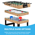 10-in-1 Combo Game Table Set w/ Pool Foosball Ping Pong Chess - 2x4ft