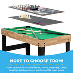 10-in-1 Combo Game Table Set w/ Pool Foosball Ping Pong Chess - 2x4ft