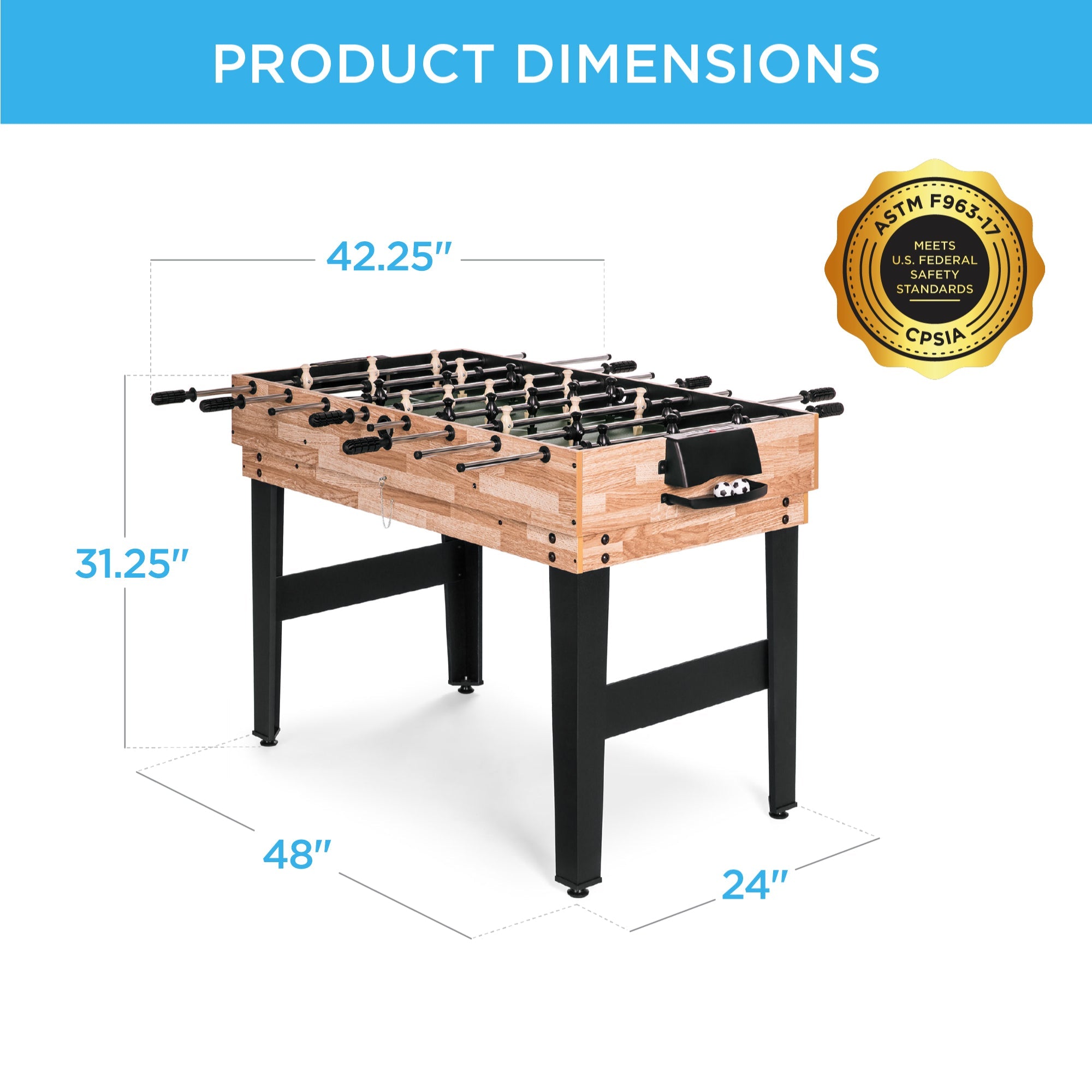 10-in-1 Combo Game Table Set w/ Pool Foosball Ping Pong Chess - 2x4ft