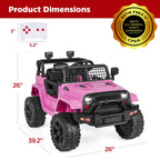 12V Kids Ride-On Truck Car w/ Parent Remote Control Spring Suspension