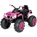 12V Kids Ride-On 4-Wheeler Quad ATV Car w/ 3.7mph Max Bluetooth Headlights