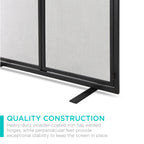 2-Door Wrought Iron Fireplace Screen w/ Magnetic Doors - 38.5x41in