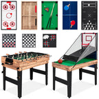 13-in-1 Combo Game Table Set w/ Ping Pong Foosball Basketball Air Hockey