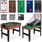 13-in-1 Combo Game Table Set w/ Ping Pong Foosball Basketball Air Hockey