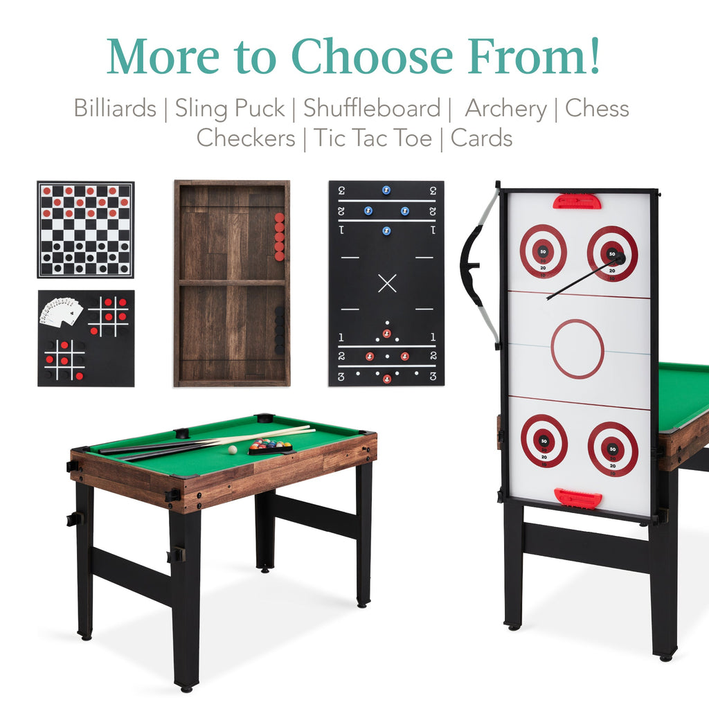 13-in-1 Combo Game Table Set w/ Ping Pong Foosball Basketball Air Hockey
