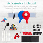 11-in-1 Combo Game Set w/ Ping Pong Foosball Air Hockey 5 Storage Bags