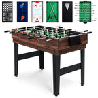 10-in-1 Combo Game Table Set w/ Pool Foosball Ping Pong Chess - 2x4ft