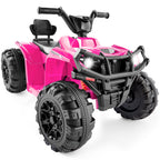 12V Kids Ride-On 4-Wheeler Quad ATV Car w/ 2.4mph Max Bluetooth Headlights