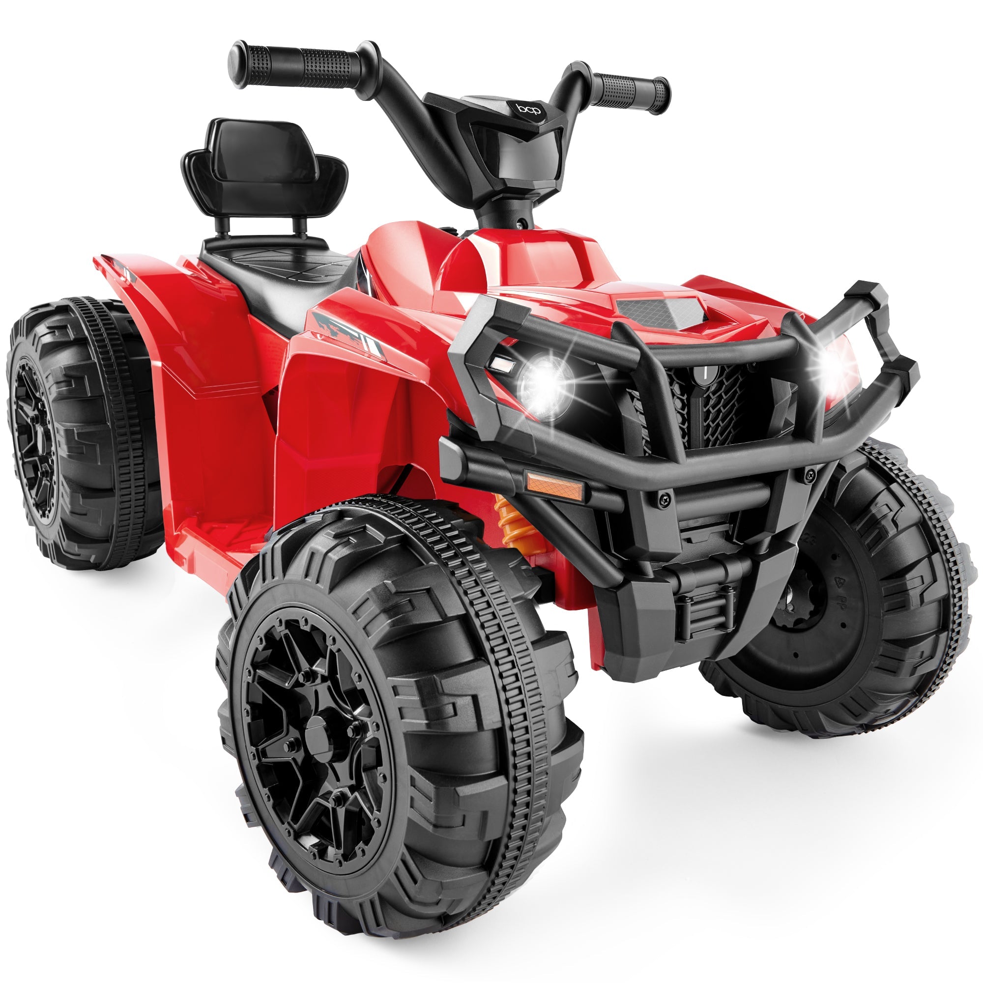 12V Kids Ride-On 4-Wheeler Quad ATV Car w/ 2.4mph Max Bluetooth Headlights