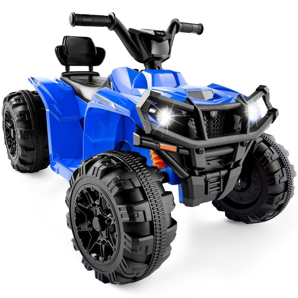 12V Kids Ride-On 4-Wheeler Quad ATV Car w/ 2.4mph Max Bluetooth Headlights