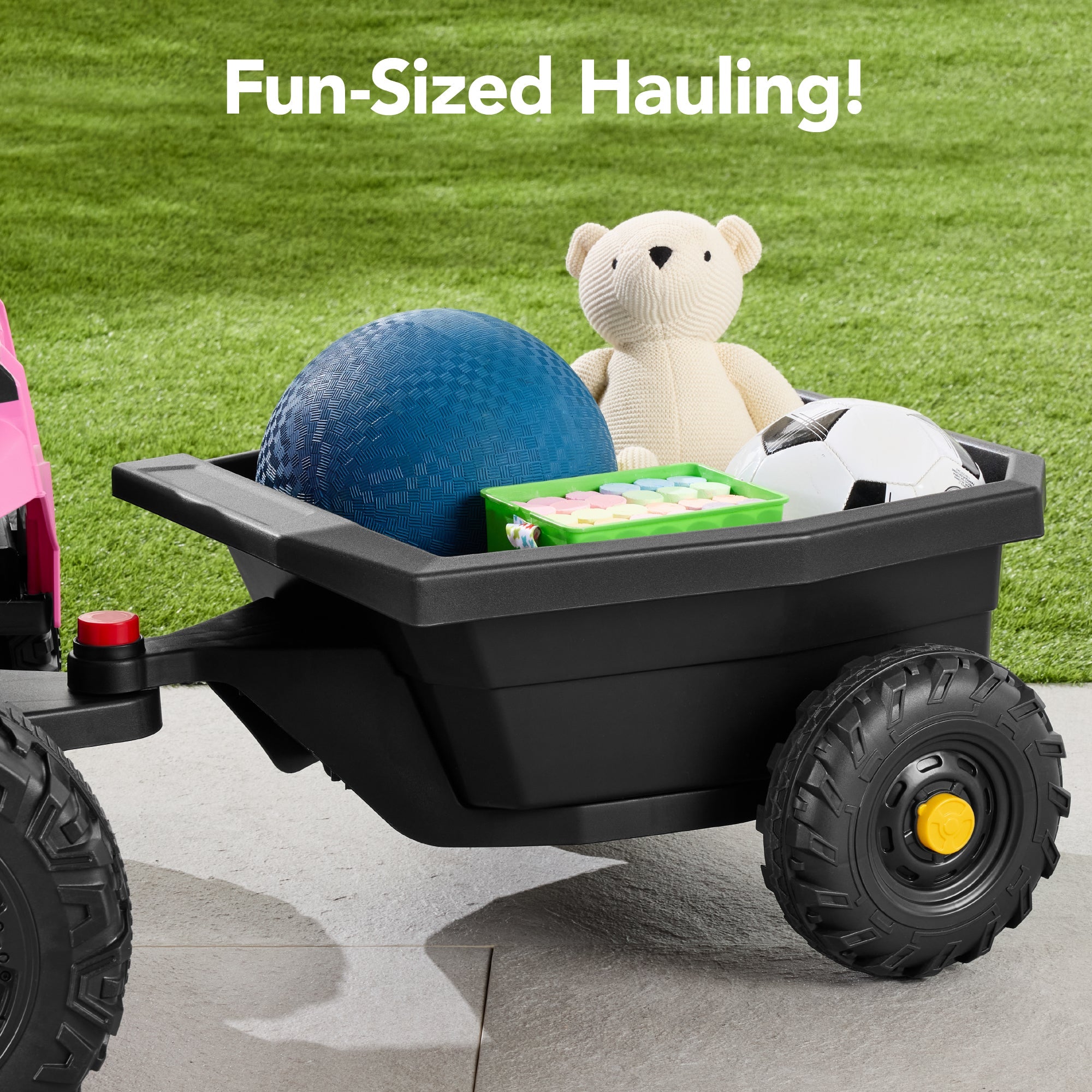 12V Kids Ride-On UTV and Trailer w/Parent Remote Control LED Lights