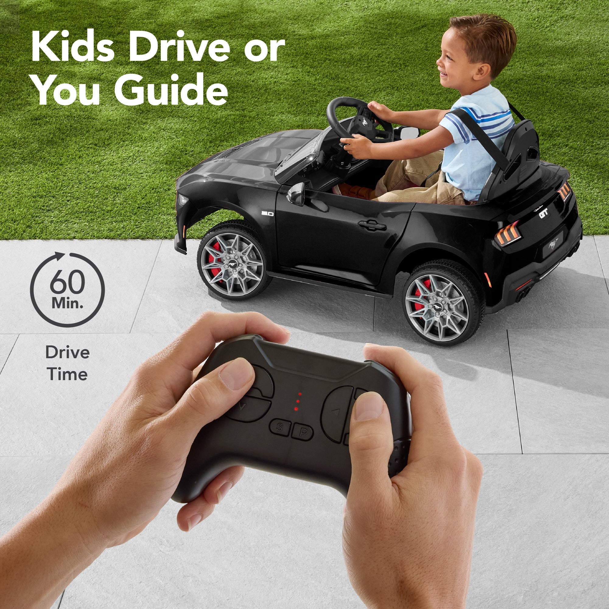 12V Kids Ride-On Car Officially Licensed Ford Mustang w/ Remote 2 Speeds