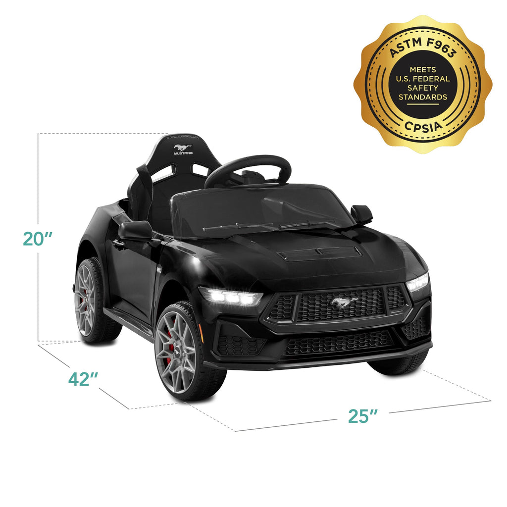 12V Kids Ride-On Car Officially Licensed Ford Mustang w/ Remote 2 Speeds