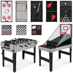 13-in-1 Combo Game Table Set w/ Ping Pong Foosball Basketball Air Hockey