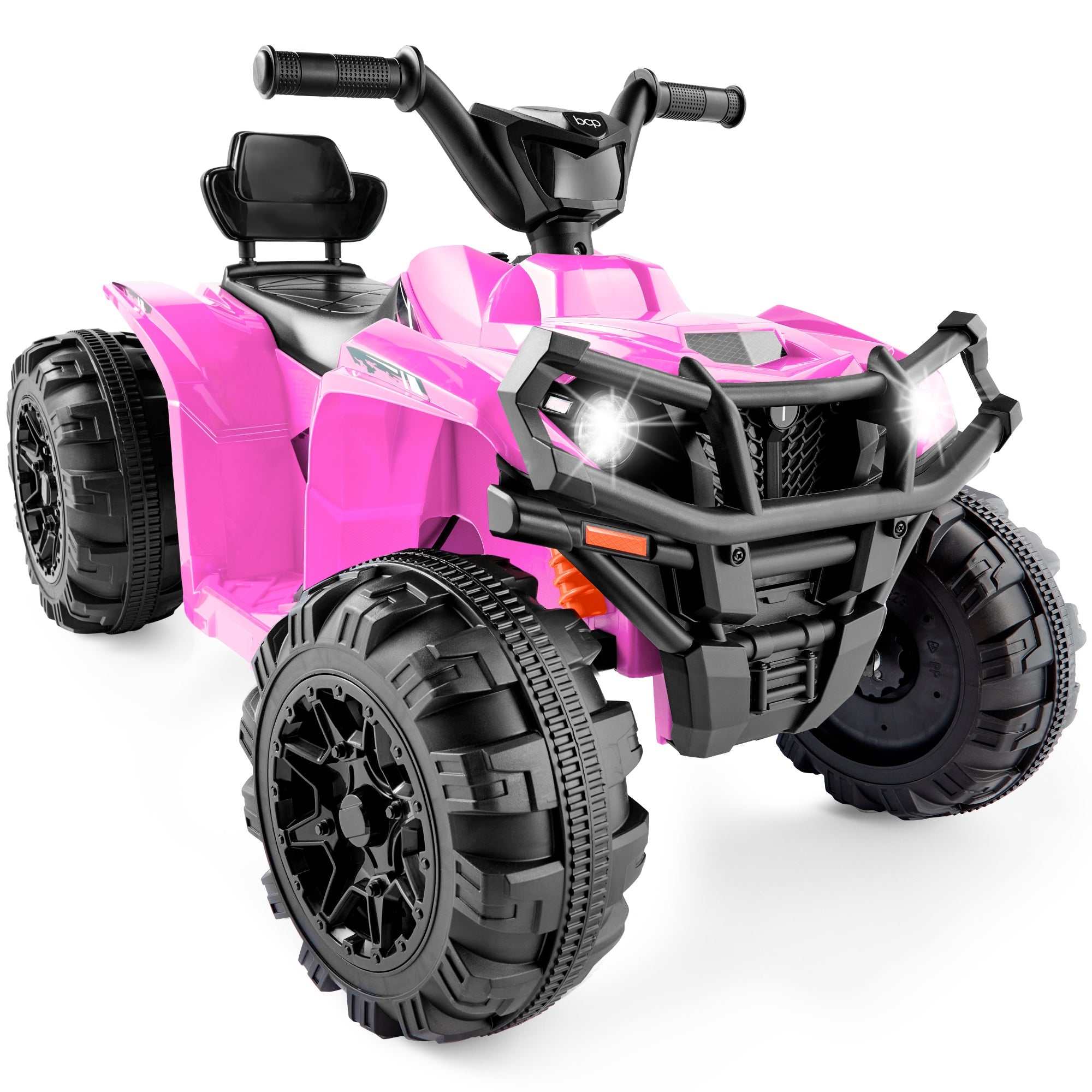 12V Kids Ride-On 4-Wheeler Quad ATV Car w/ 2.4mph Max Bluetooth Headlights