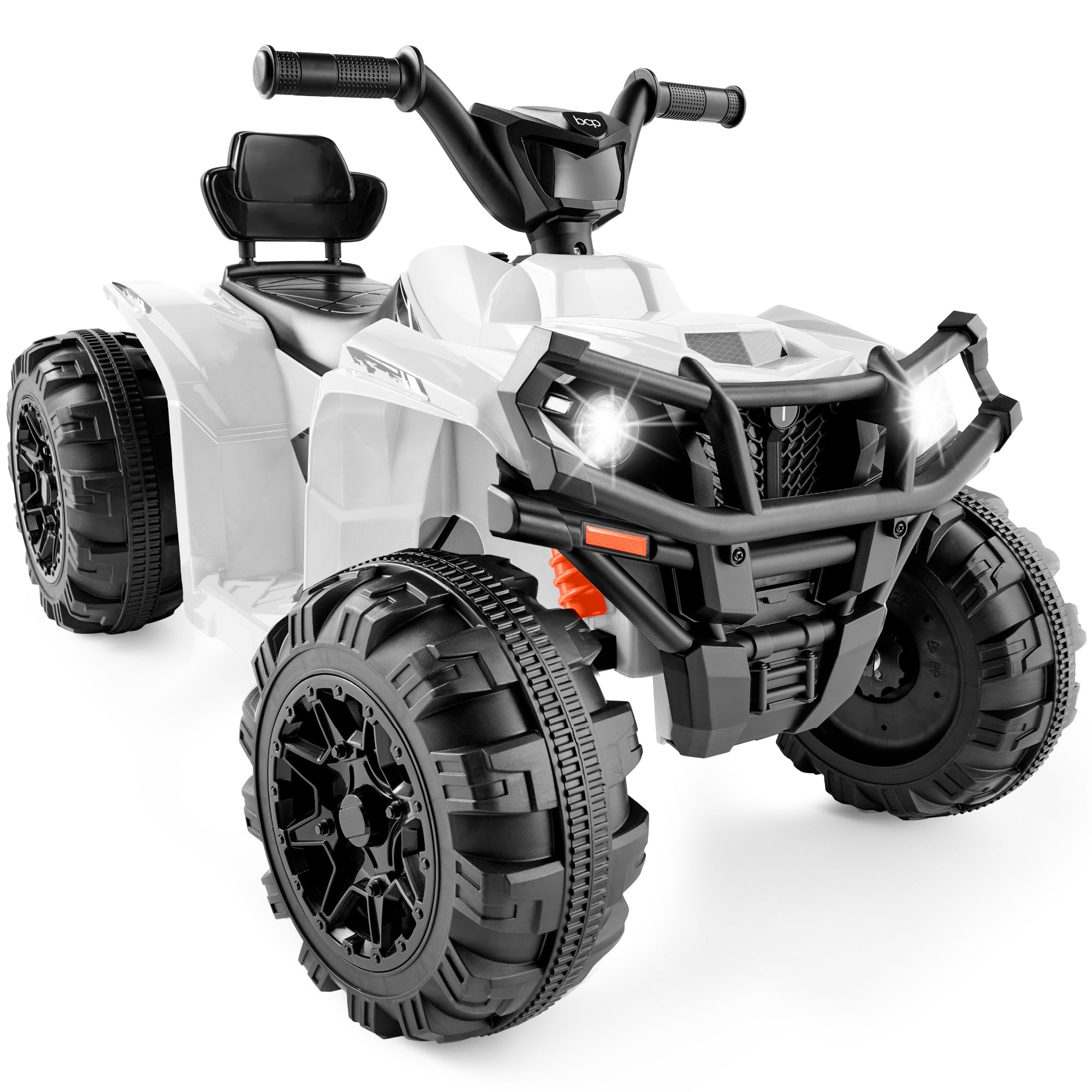 12V Kids Ride-On 4-Wheeler Quad ATV Car w/ 2.4mph Max Bluetooth Headlights