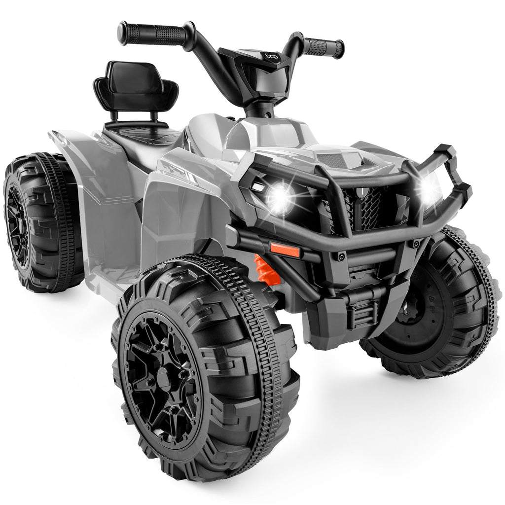 12V Kids Ride-On 4-Wheeler Quad ATV Car w/ 2.4mph Max Bluetooth Headlights