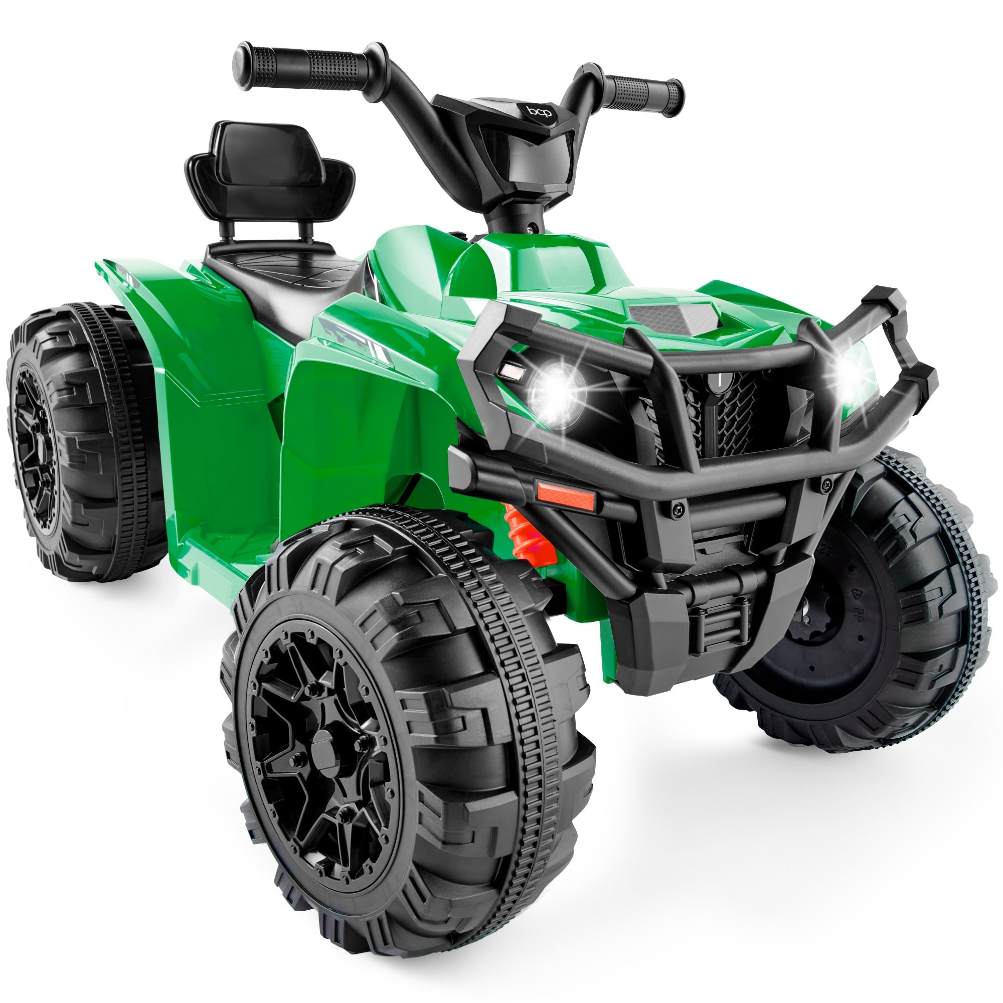 12V Kids Ride-On 4-Wheeler Quad ATV Car w/ 2.4mph Max Bluetooth Headlights