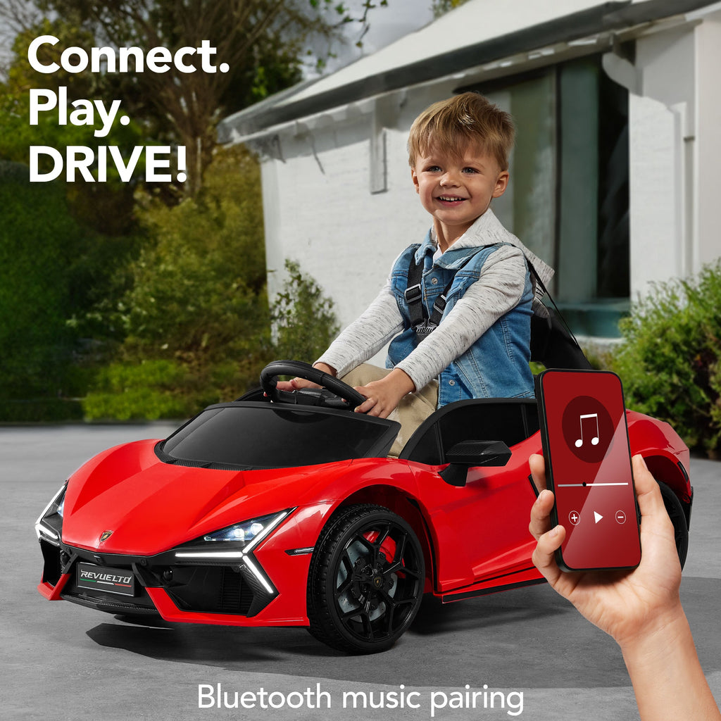 12V Kids Ride-On Car Officially Licensed Lamborghini Revuelto w/ Remote