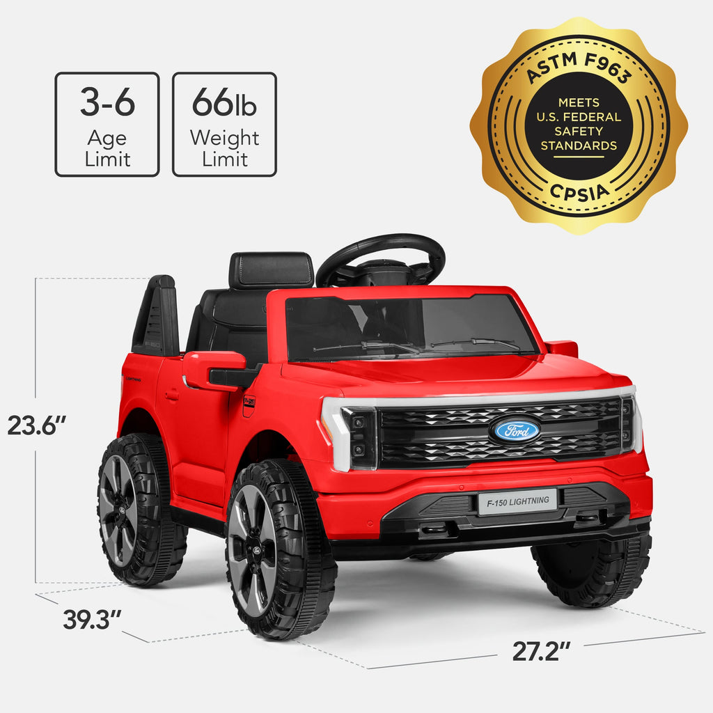 12V Kids Ride On Car Officially Licensed Ford Lightning w/ Remote 2 Speeds