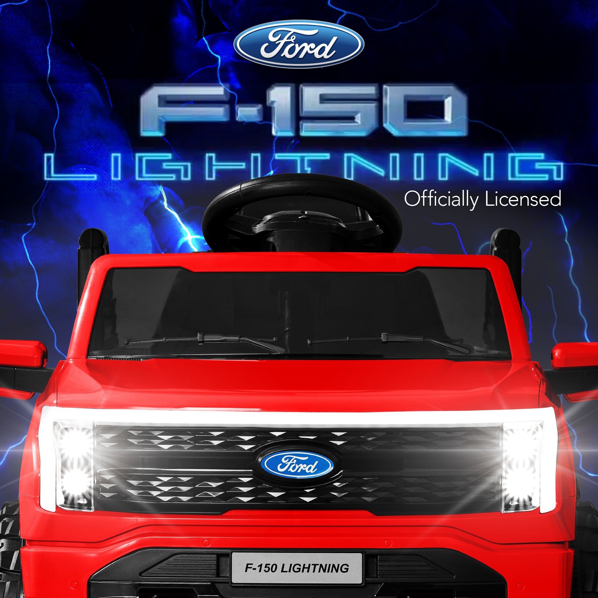 12V Kids Ride On Car Officially Licensed Ford Lightning w/ Remote 2 Speeds