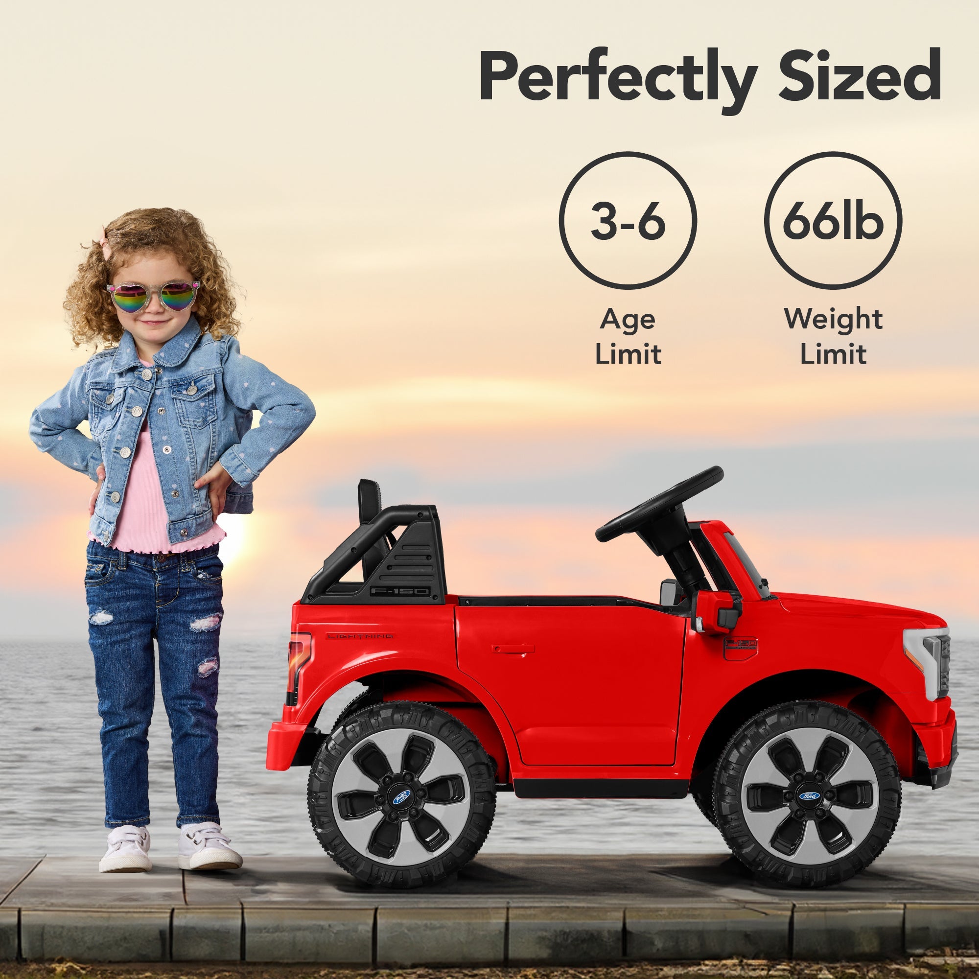 12V Kids Ride On Car Officially Licensed Ford Lightning w/ Remote 2 Speeds