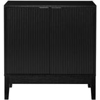 2-Door Reeded Storage Cabinet Accent Furniture Sideboard