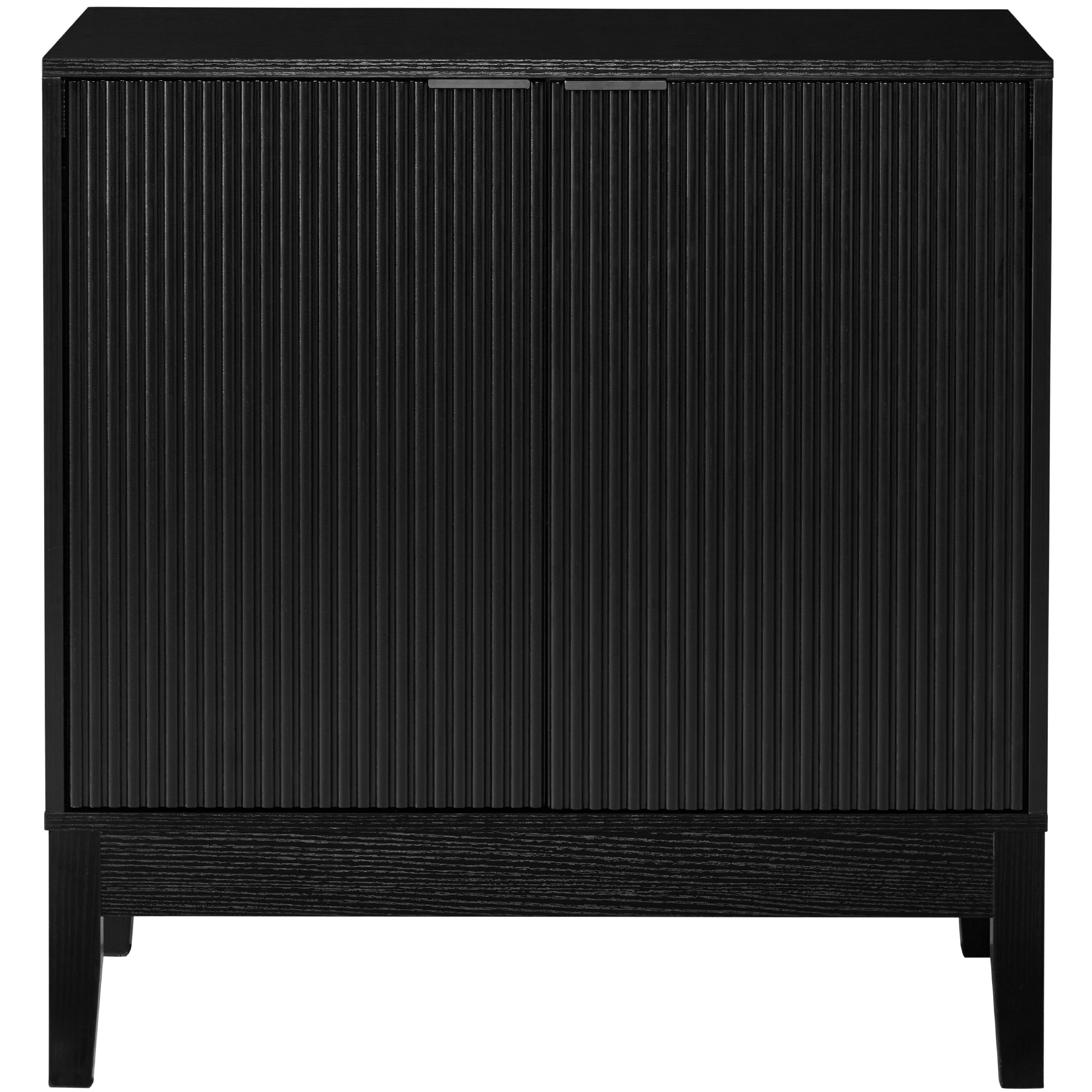 2-Door Reeded Storage Cabinet Accent Furniture Sideboard