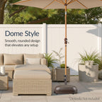 123lb Capacity Fillable Mobile Umbrella Base w/ 4 wheels - Dome Square